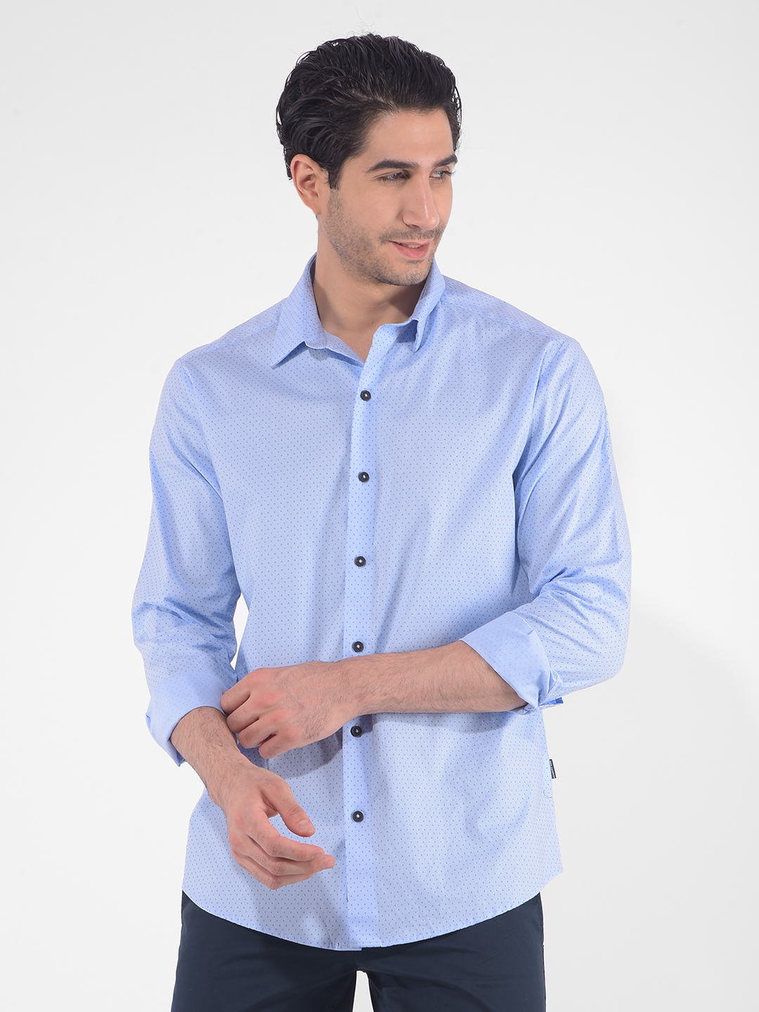 Numero Uno Men Checkered Blue Shirt